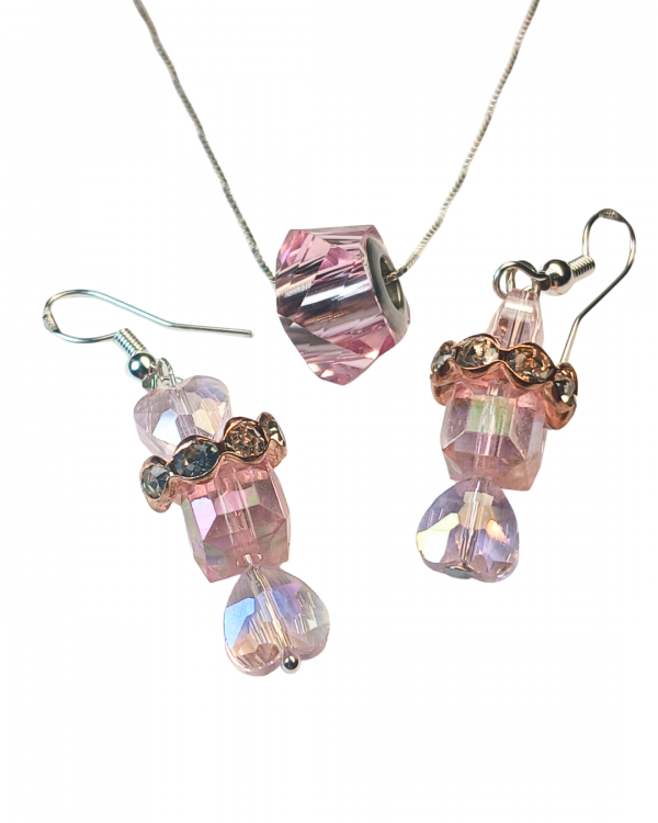 Conjunto Coronas Rosa